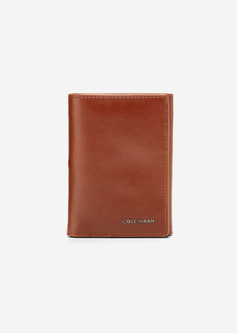 Cole Haan Box Shine Trifold Wallet - Brown Size OSFA