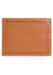 Cole Haan Brogue Leather Passcase in Black at Nordstrom Rack