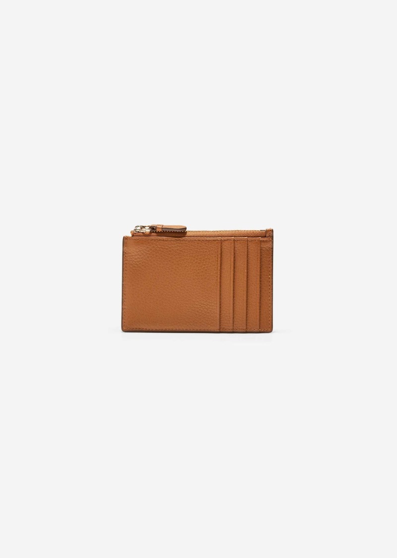 Cole Haan Card Case With Zip - Brown Size OSFA