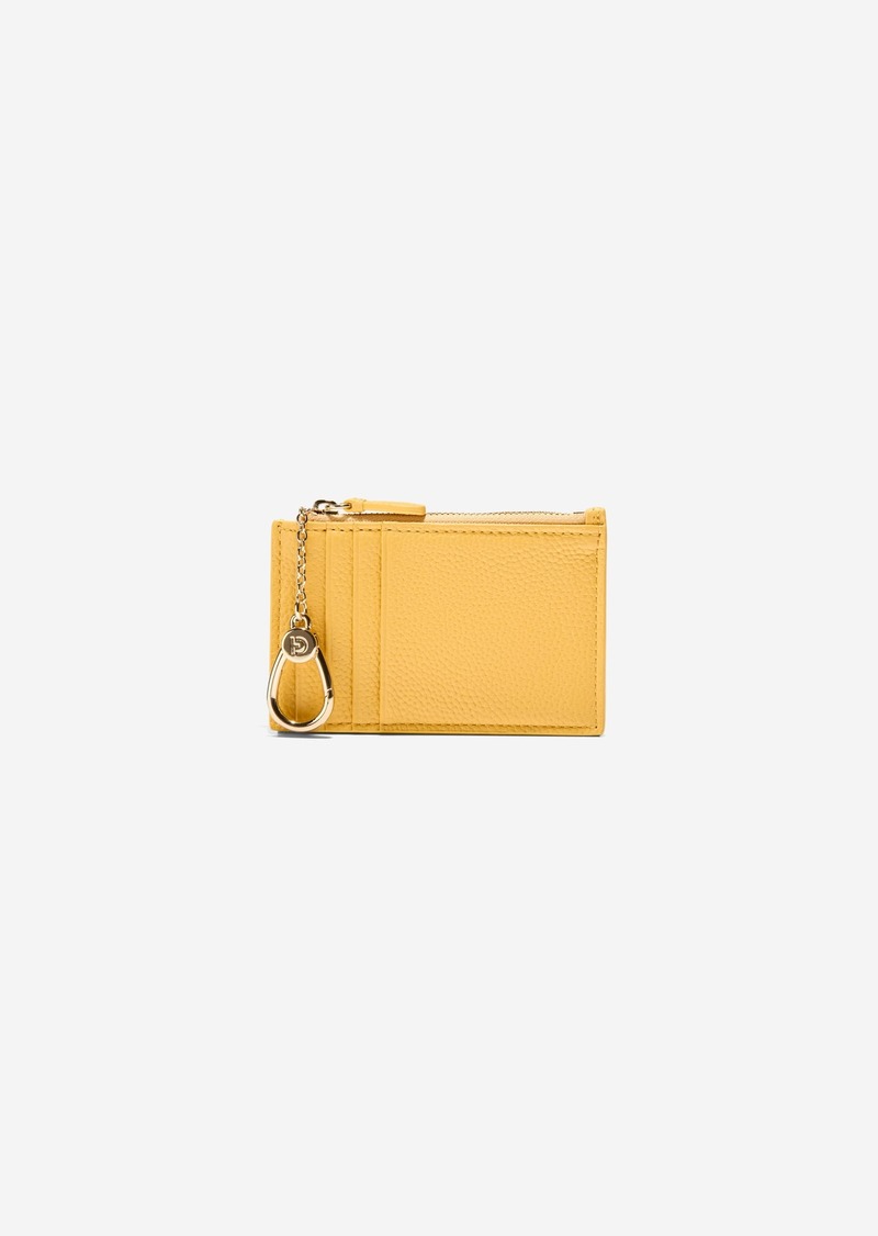 Cole Haan Card Case With Zip - Gold Size OSFA