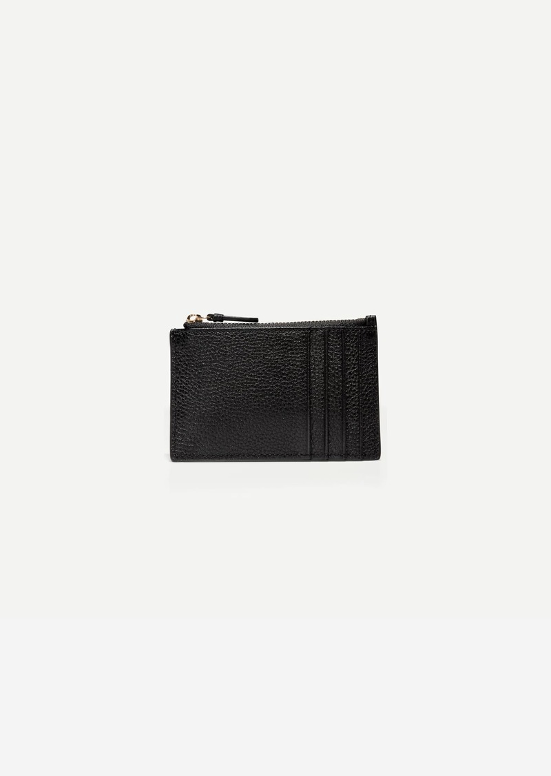 Cole Haan Card Case With Zip - Black Size OSFA