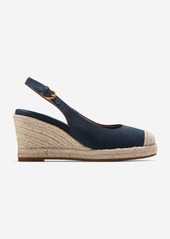 Cole Haan Women's Cloudfeel Espadrille Wedge Sling 80Mm II - Blue Size 6