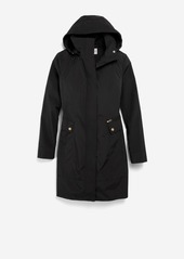 Cole Haan Women's Signature Packable Hooded Rain - Black Size Large