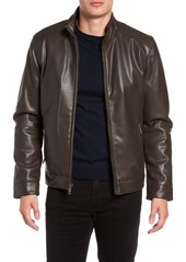 Cole Haan Faux Leather Jacket in Dark Brown at Nordstrom