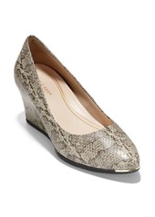 Cole Haan Grand Ambition Wedge Pump in Natural Snake Print Leather at Nordstrom
