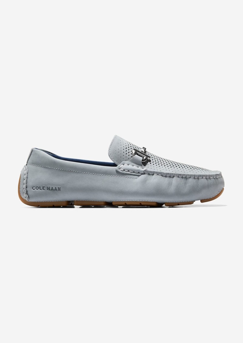 Cole Haan Men's Grand Laser Bit Driver Shoes - Grey Size 11.5