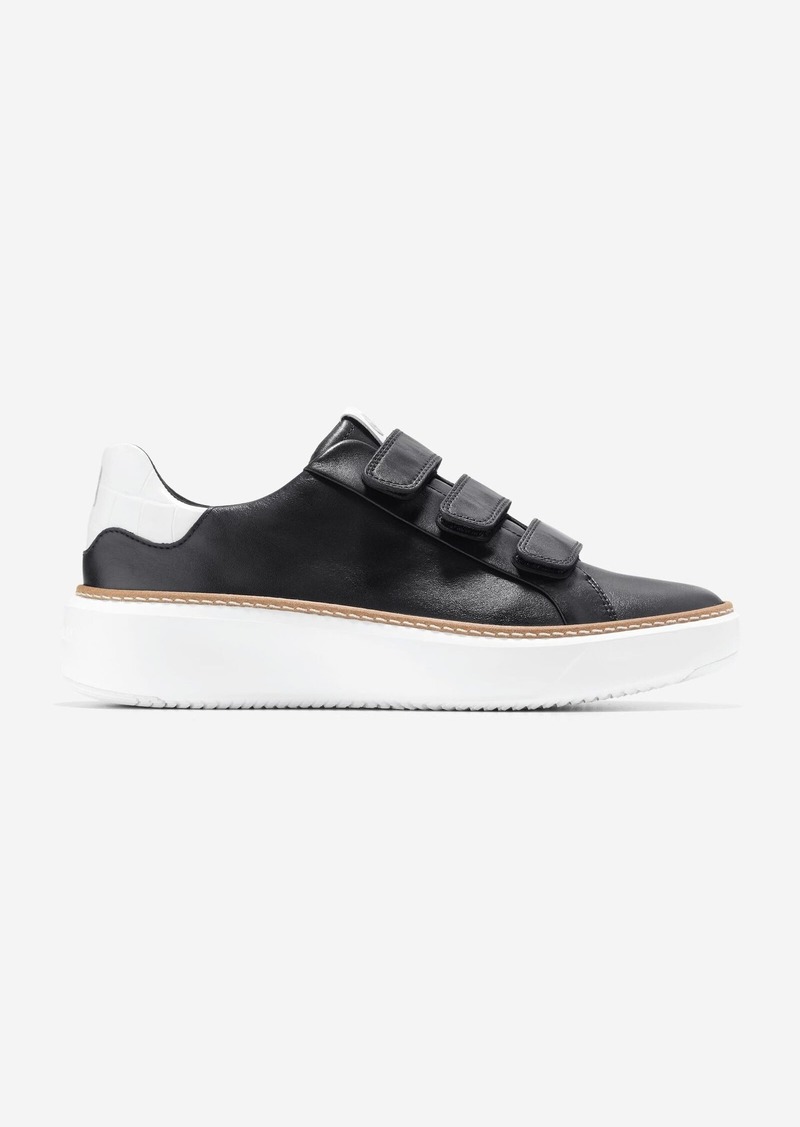 Cole Haan Women's GrandPrø Topspin Triple Strap Sneaker - Black Size 5.5
