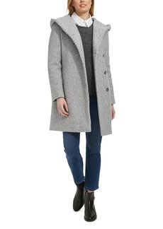 Cole Haan Hooded Boucle Coat