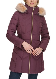 Cole Haan Hooded Faux Fur Trim Puffer Coat