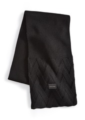 Cole Haan Lattice Ribbed Scarf - Bloodstone