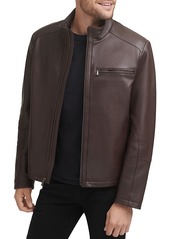 Cole Haan Leather Full Zip Jacket
