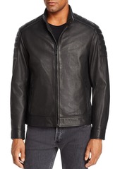 Cole Haan Leather Racer Jacket