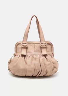 Cole Haan Light Leather Pleated Hobo