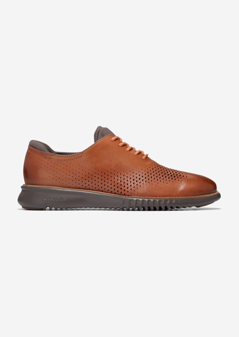 Cole Haan Men's 2.ZERØGRAND Lined Laser Wingtip Oxford Shoes - Brown Size 12