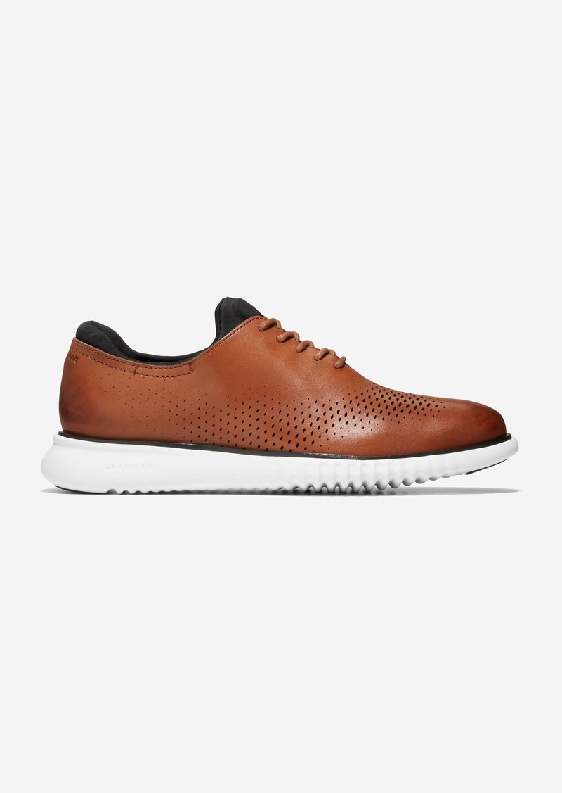 Cole Haan Men's 2.ZERØGRAND Lined Laser Wingtip Oxford Shoes - Brown Size 9