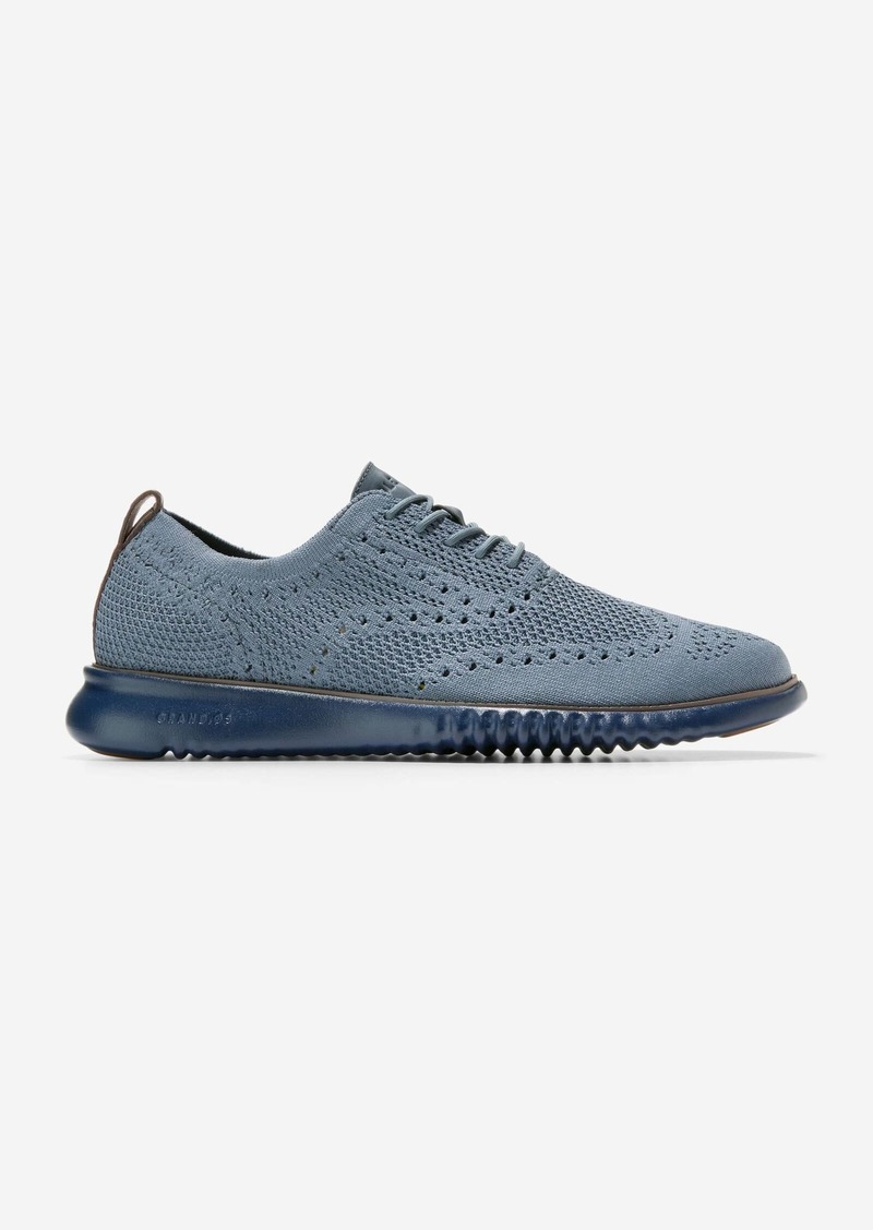 Cole Haan Men's 2.ZERØGRAND Wingtip Oxford Shoes - Grey Size 7
