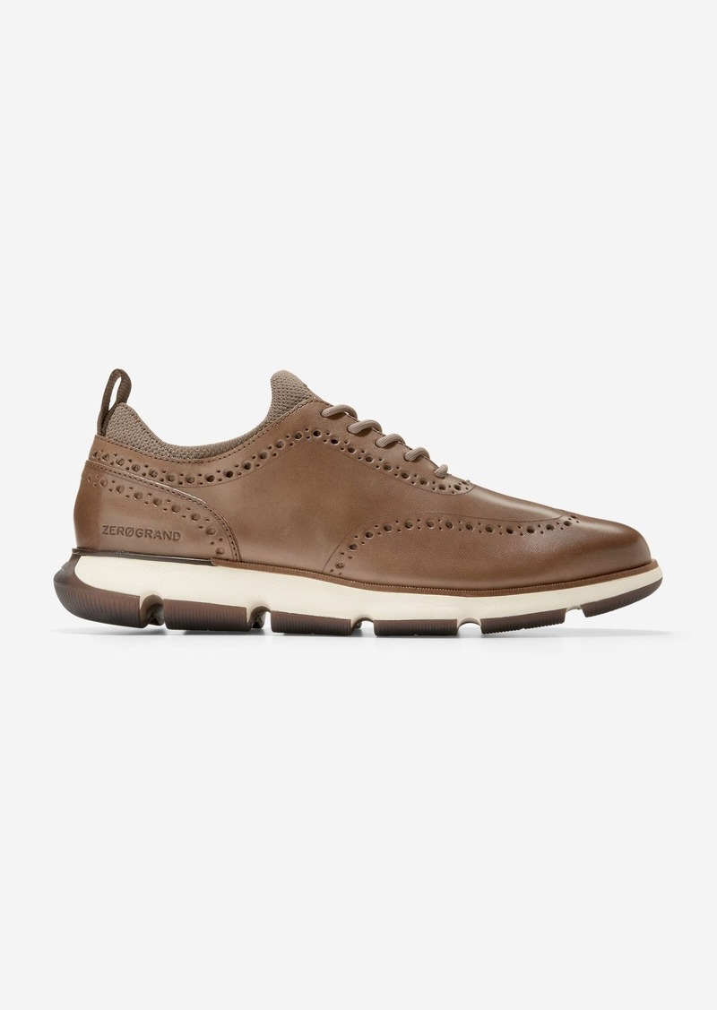 Cole Haan Men's 4.ZERØGRAND Wingtip Oxford Shoes - Beige Size 8.5