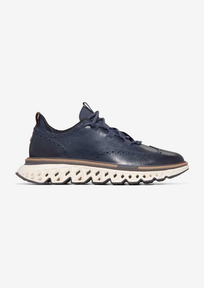 Cole Haan Men's 5.ZERØGRAND Wingtip Oxford Shoes - Blue Size 9.5