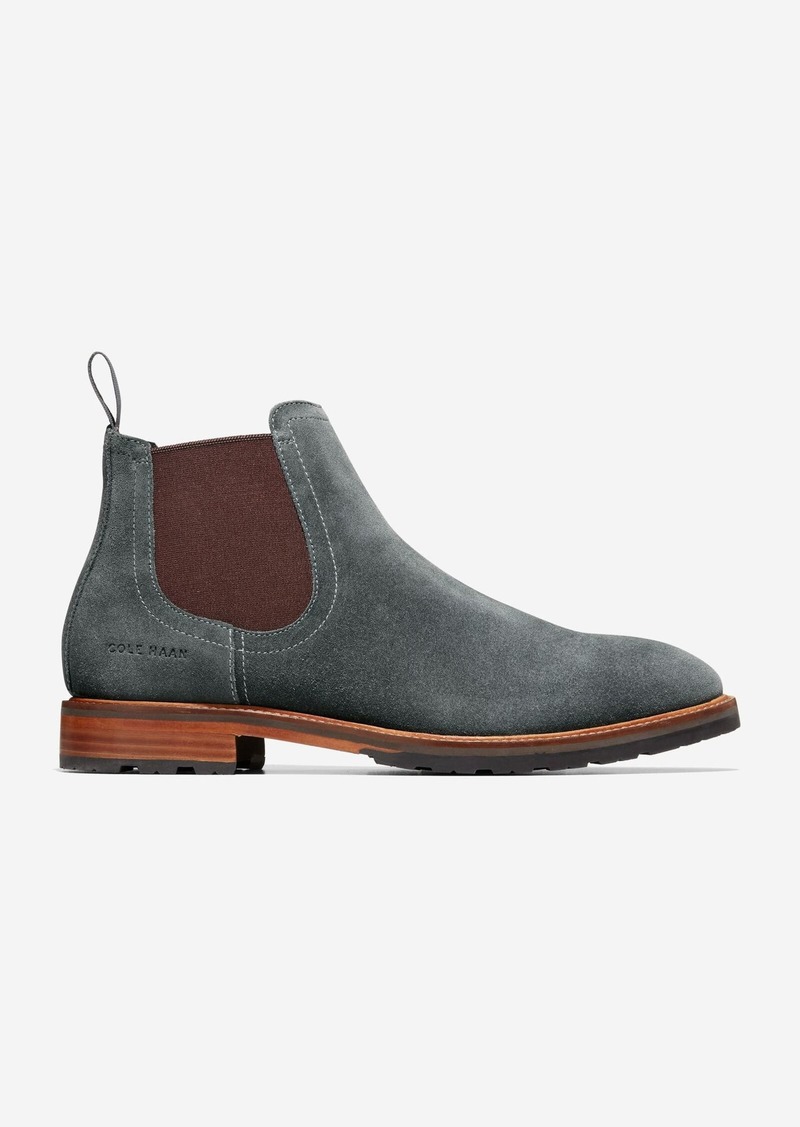 Cole Haan Men's Berkshire Lug Chelsea Boot - Grey Size 9 Water-Resistant