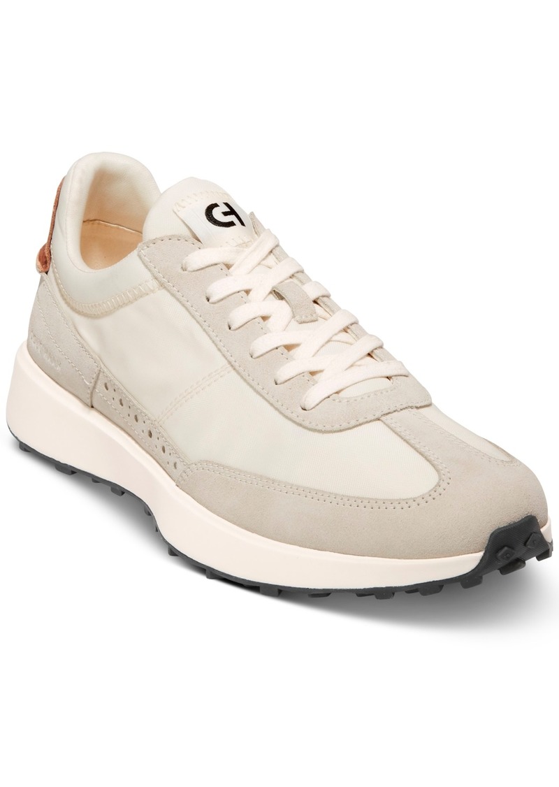 Cole Haan Men's Grand Crosscourt Midtown Mixed-Media Lace-Up Sneakers - Ivory/optic White/gum