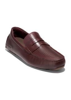 Cole Haan Men's Grand Laser Leather Penny Driving Loafers - Bloodstone