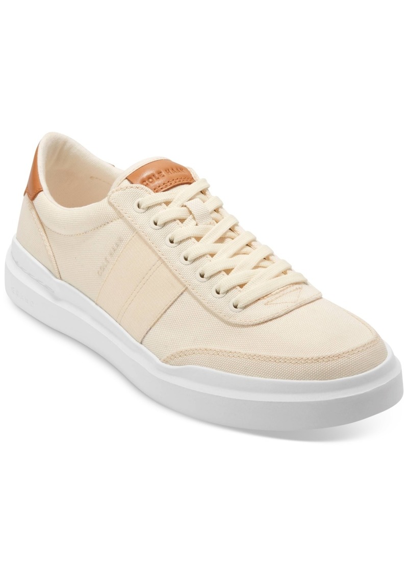 Cole Haan Men's GrandPrø Rally Canvas Ii Lace-Up Court Sneakers - Ivory/natural Tan/optic White