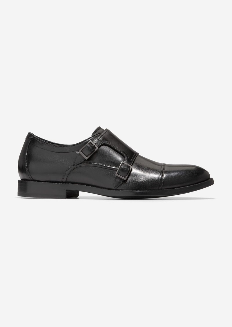 Cole Haan Men's Harrison Monkstrap Oxford Shoes - Black Size 11