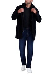 Cole Haan Men's Heavy Plush Car Coat - Black