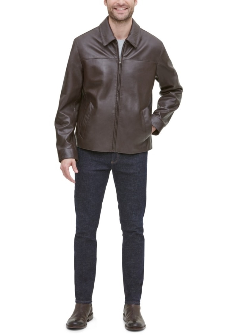 macys cole haan leather jacket