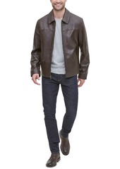 Cole Haan Men's Leather Jacket, Created for Macy's - Black