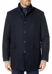 Cole Haan Men's Melton 3-in-1 Wool Jacket with Removable Bib