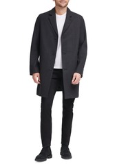 Cole Haan Men's Melton Classic-Fit Topcoat - Charcoal