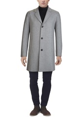 Cole Haan Men's Melton Classic-Fit Topcoat - Charcoal