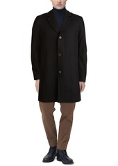 Cole Haan Men's Melton Classic-Fit Topcoat - Charcoal