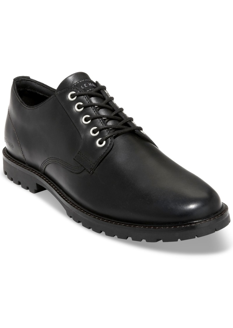 Cole Haan Men's Midland Lug Plain Toe Oxford Dress Shoes - Black/Black