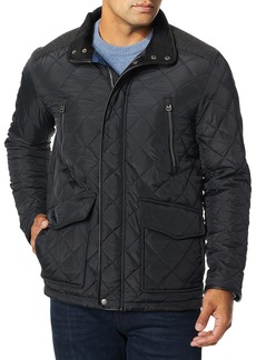 Cole Haan Men's Quilted Jacket with Wool Yoke