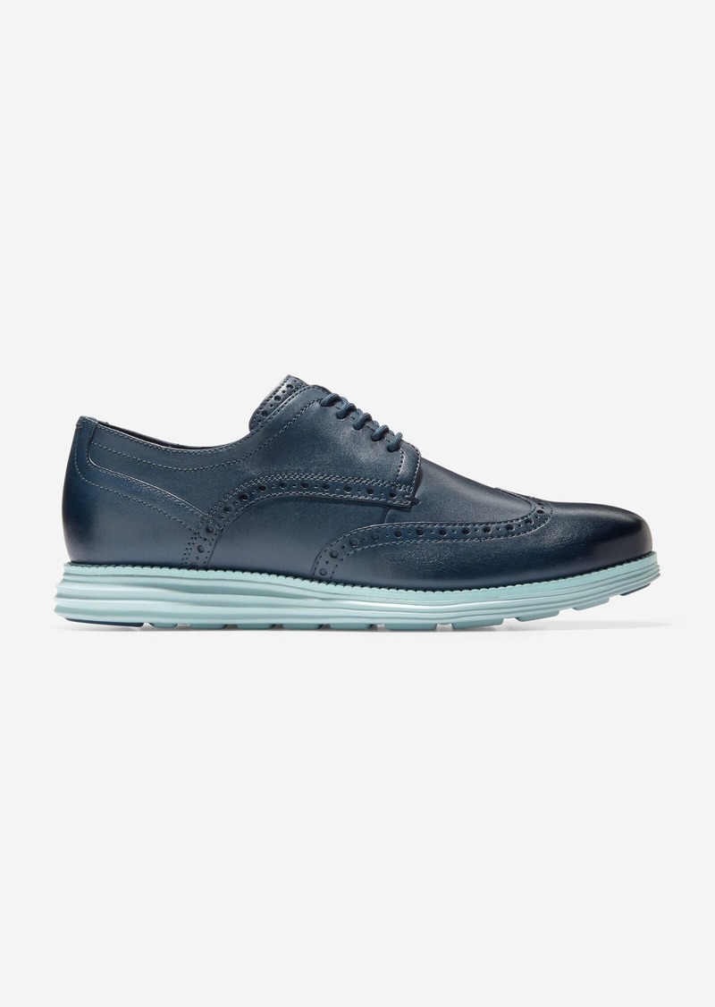 Cole Haan Men's Øriginal Grand Wingtip Oxford Shoes - Blue Size 10.5