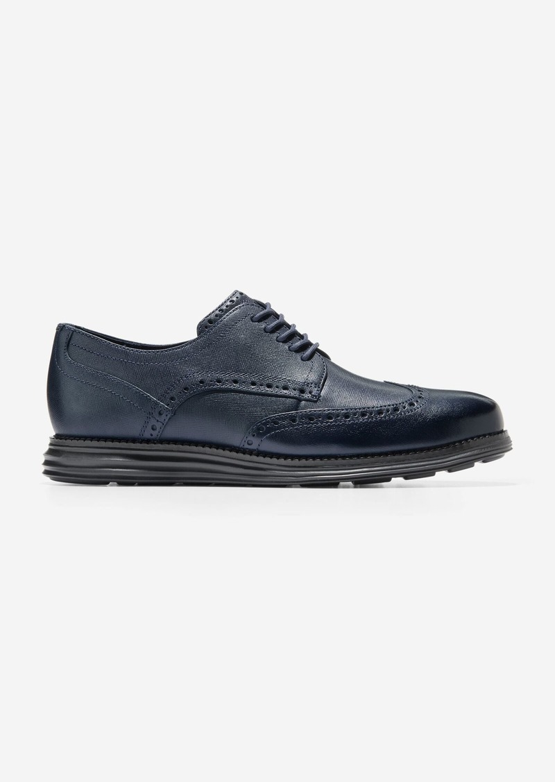 Cole Haan Men's Øriginal Grand Wingtip Oxford Shoes - Blue Size 10.5