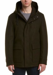 Cole Haan Men's Stretch Wool Hooded Jacket