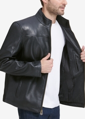 Cole Haan Men's Smooth Leather Jacket, Created for Macy's - Black