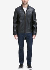 Cole Haan Men's Smooth Leather Jacket, Created for Macy's - Black