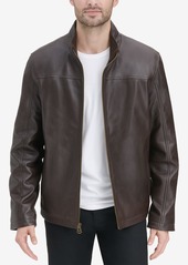 Cole Haan Men's Smooth Leather Jacket, Created for Macy's - Black