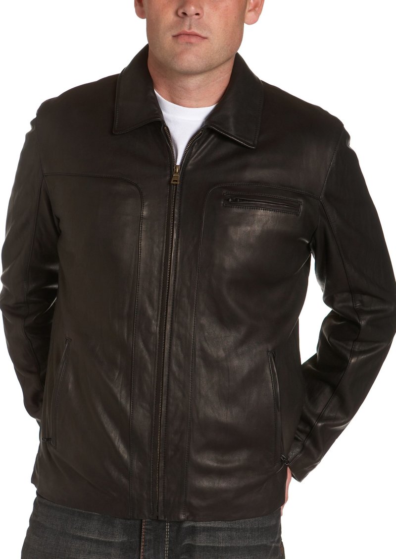 Cole Haan Men's Washed Lamb T Front Jacket