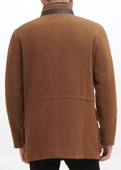 Cole Haan Men's Wool Plush Car Coat - Camel