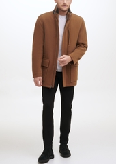 Cole Haan Men's Wool Plush Car Coat - Camel