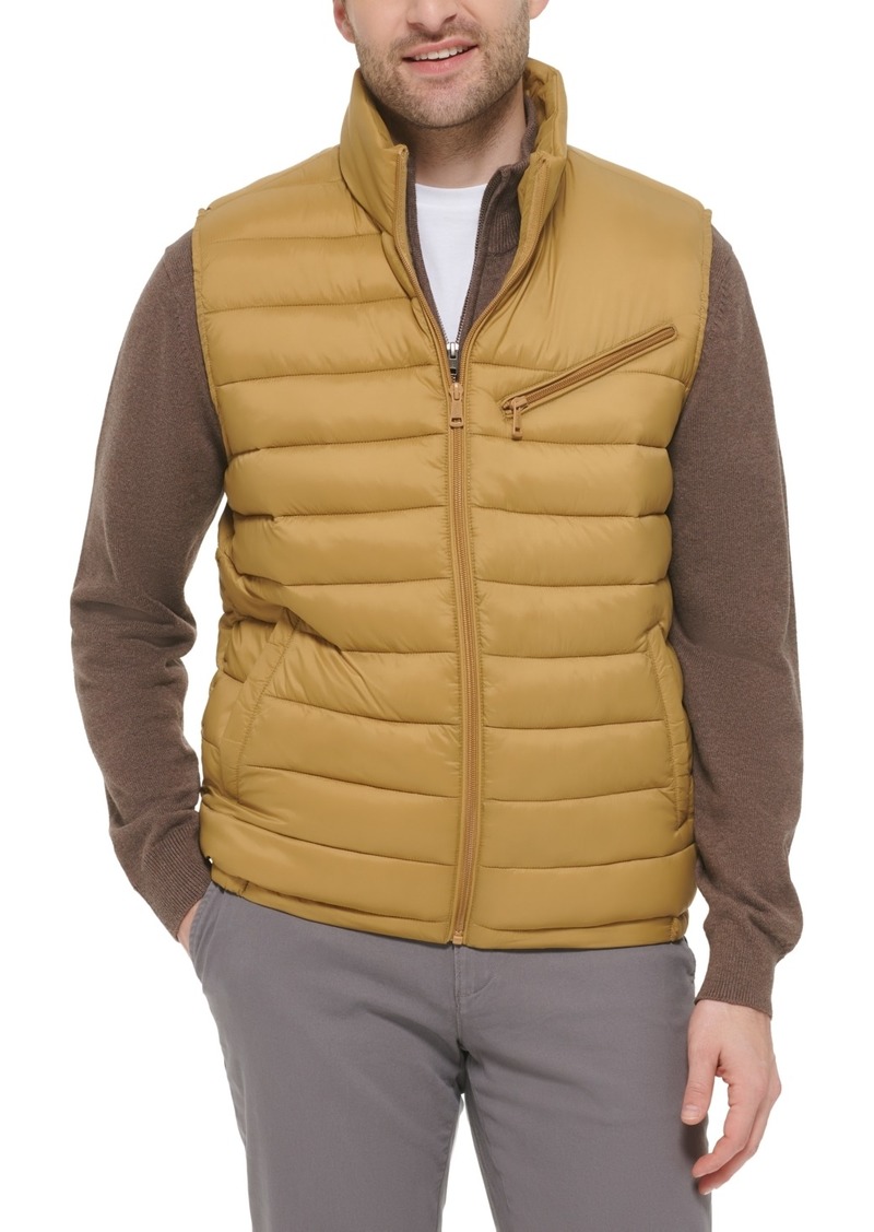 Cole Haan Men's Zip-Front Puffer Vest - Sand