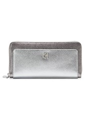 Cole Haan Metallic Leather Continental Wallet in Dk Silver/Silver at Nordstrom Rack
