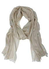 Cole Haan Metallic Stripe Oblong Scarf - Ivory