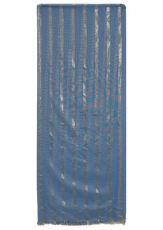 Cole Haan Metallic Stripe Oblong Scarf - Vista Blue