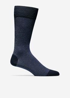 Cole Haan Pique Textured Crew Socks - Blue Size OSFA